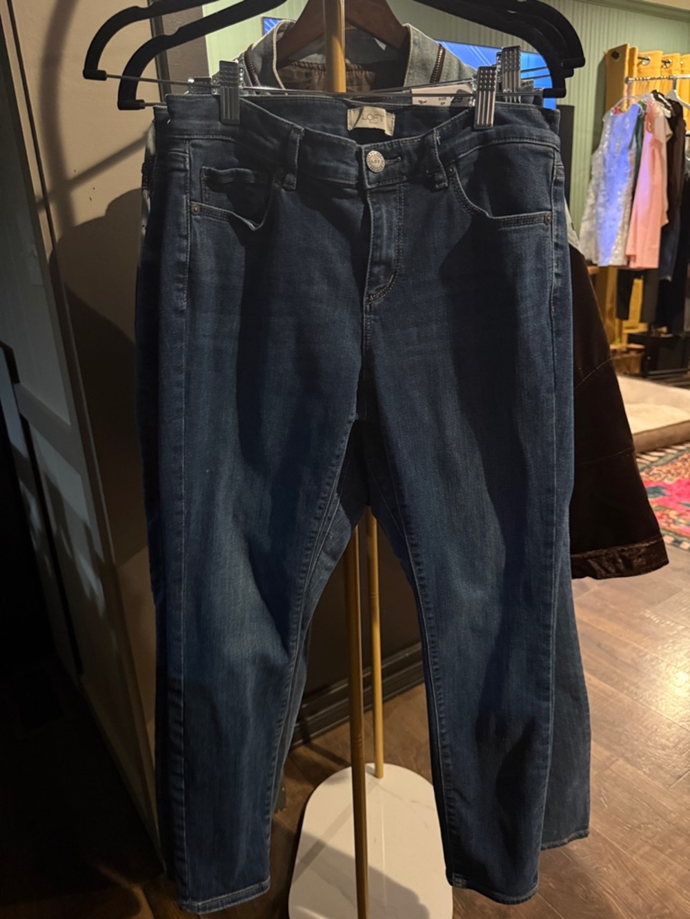 LOFT Straight-Leg Jeans in Deep Indigo